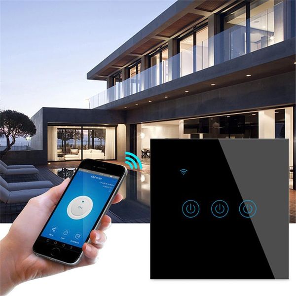 smart home control eu/uk black crystal glass tuya wi-fi switch support voice google alexa app remote 1/2/3 gang ac170-240v
smart home control eu/uk black crystal glass tuya wi-fi switch support voice google alexa app remote 1/2/3 gang ac170-240v