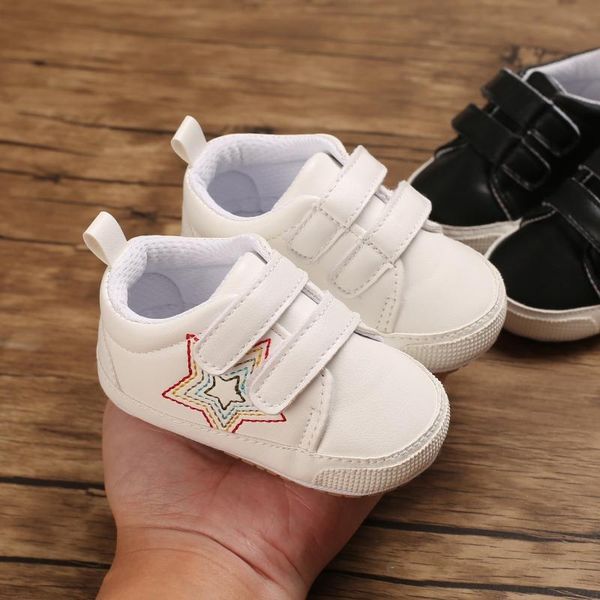 first walkers baby classic sports sneakers born boys girls print star shoes infant toddler anti-slip