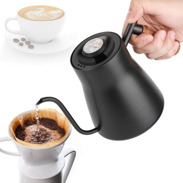 coffee pots 850ml stainless steel hand drip over long narrow tea pot kettle gooseneck with wooden handle
coffee pots 850ml stainless steel hand drip over long narrow tea pot kettle gooseneck with wooden handle