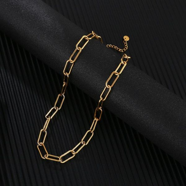 chains simple retro fashion paperclip necklace gold clavicle thick chain stainless steel choker necklaces minimalist jewelry for women, Silver
chains simple retro fashion paperclip necklace gold clavicle thick chain stainless steel choker necklaces minimalist jewelry for women, Silver