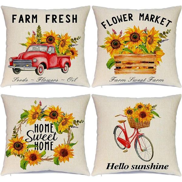pillow case sunflower summer covers 18 x set of 4 decorations farmhouse pillows cushion cover for home decor-abux
pillow case sunflower summer covers 18 x set of 4 decorations farmhouse pillows cushion cover for home decor-abux