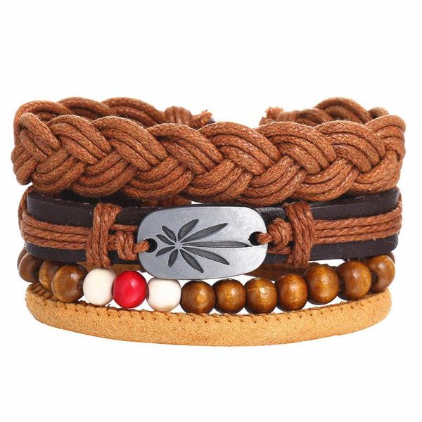 4pcs/set 2021 fashion multilayer leather bracelet for men vintage feather tag braided handmade set gifts bangle, Black
4pcs/set 2021 fashion multilayer leather bracelet for men vintage feather tag braided handmade set gifts bangle, Black