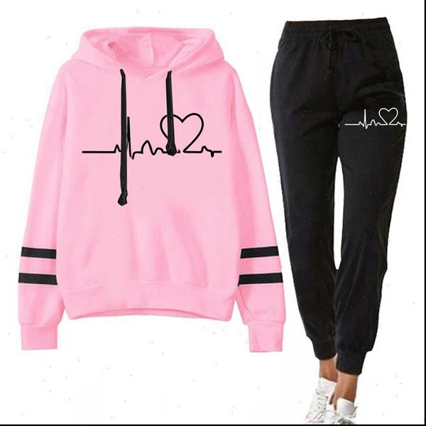 autumn spring clothing suits 2 womens tracksuits pieces set hooded sweatshirts and black pants casual outfits love print, Gray
autumn spring clothing suits 2 womens tracksuits pieces set hooded sweatshirts and black pants casual outfits love print, Gray
