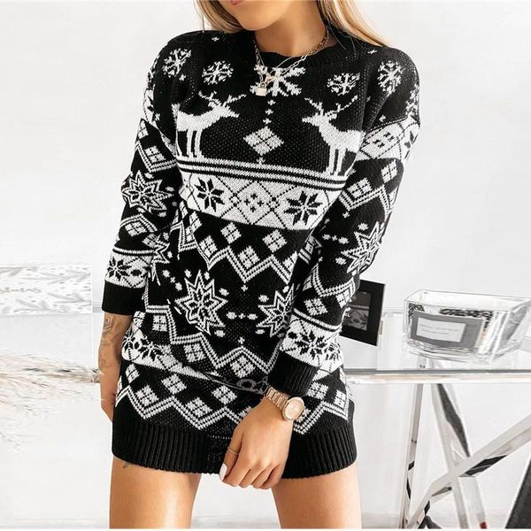 casual dresses winter snowflake knitted sweater dress christmas elk jacquard women slim party elegant lady harajuku o-neck streetwear, Black;gray
casual dresses winter snowflake knitted sweater dress christmas elk jacquard women slim party elegant lady harajuku o-neck streetwear, Black;gray