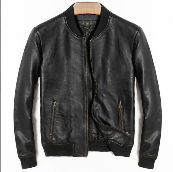 men's m-5xl genuine leather sheepskin baseball tide men motorcycle korean slim jacket plus size clothing fur & faux, Black
men's m-5xl genuine leather sheepskin baseball tide men motorcycle korean slim jacket plus size clothing fur & faux, Black