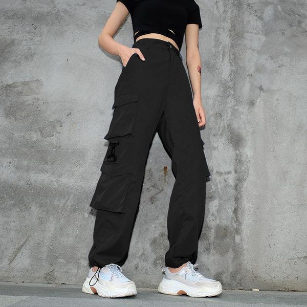 women's pants & capris jiezuofang loose style high waist cotton full length trousers women fashion streetwear cargo, Black;white
women's pants & capris jiezuofang loose style high waist cotton full length trousers women fashion streetwear cargo, Black;white