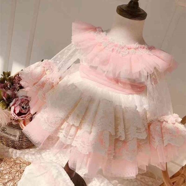 baby girl spring summer easter pink lace net dress with pants vintage spanish turkey england lolita princess ball gown dress 210331, Red;yellow
baby girl spring summer easter pink lace net dress with pants vintage spanish turkey england lolita princess ball gown dress 210331, Red;yellow