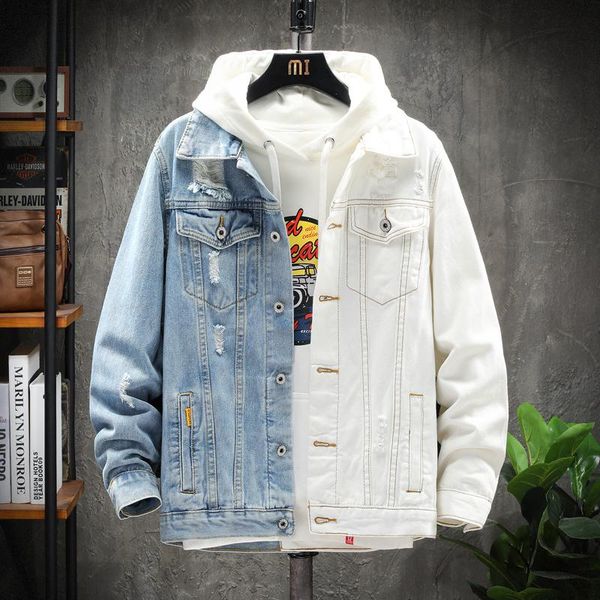 men's jackets autumn fashion personality hong kong style color matching youth trend denim harajuku loose jacket top, Black;brown
men's jackets autumn fashion personality hong kong style color matching youth trend denim harajuku loose jacket top, Black;brown