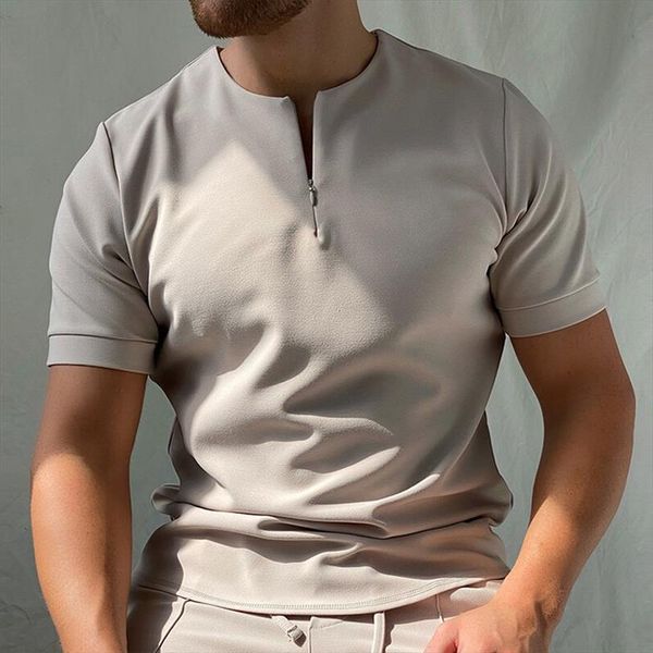 summer casual solid men polo short sleeve tee shirt shirts vintage zipper o neck pullover mens fitness exercise, White;black 
summer casual solid men polo short sleeve tee shirt shirts vintage zipper o neck pullover mens fitness exercise, White;black