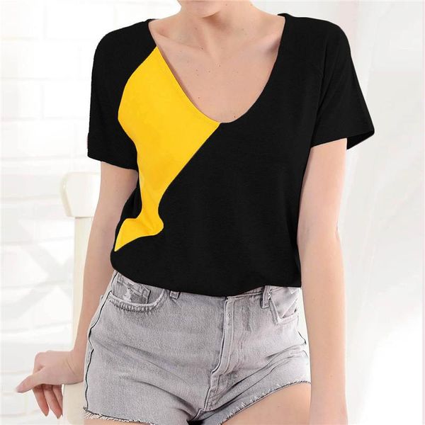 women's t-shirt two color stitching casual t shirts women o neck short sleeve loose summer fashion simple tees oversized homewear 2021, White
women's t-shirt two color stitching casual t shirts women o neck short sleeve loose summer fashion simple tees oversized homewear 2021, White