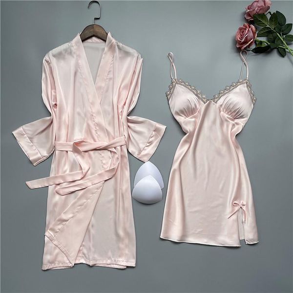 women's sleepwear lace floral women 2pcs robe sets lingerie summer rayon kimono bathrobe gown v-neck nightgown sleepshirt lounge home d, Black;red
women's sleepwear lace floral women 2pcs robe sets lingerie summer rayon kimono bathrobe gown v-neck nightgown sleepshirt lounge home d, Black;red