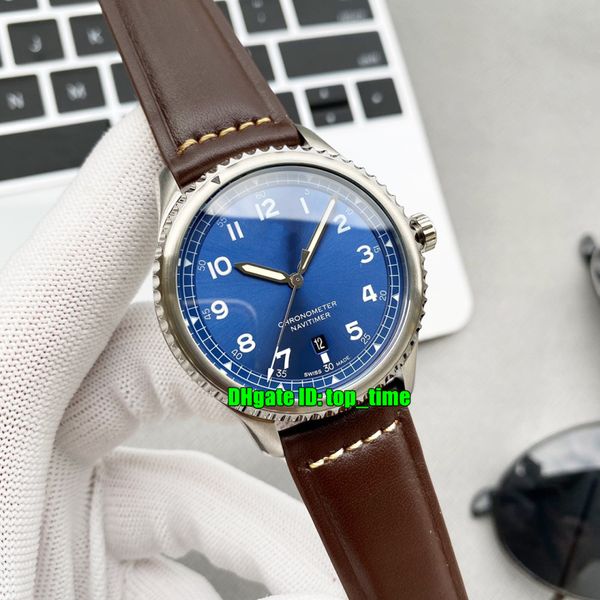 6 styles watches a17314101c1x1 stainless steel 41mm automatic mechanical mens watch blue dial leather strap gents wristwatches, Slivery;brown
6 styles watches a17314101c1x1 stainless steel 41mm automatic mechanical mens watch blue dial leather strap gents wristwatches, Slivery;brown