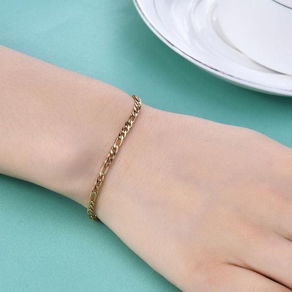 link, chain moloye 2021 fashion and titanium steel cuban bracelet small fresh 18k gold stainless women's, Black
link, chain moloye 2021 fashion and titanium steel cuban bracelet small fresh 18k gold stainless women's, Black