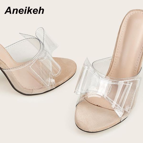 aneikeh 2021 butterfly-knot pvc slippers women mules sewing zapatos de mujer summer stiletto heels sandals pumps shoes, Black
aneikeh 2021 butterfly-knot pvc slippers women mules sewing zapatos de mujer summer stiletto heels sandals pumps shoes, Black