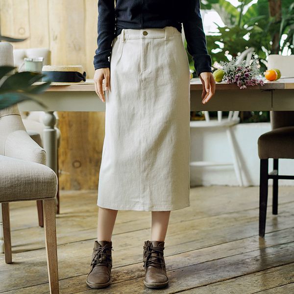 johnature women a-line denim skirts solid color high waist autumn button fly pockets women clothes casual skirts 210521, Black
johnature women a-line denim skirts solid color high waist autumn button fly pockets women clothes casual skirts 210521, Black