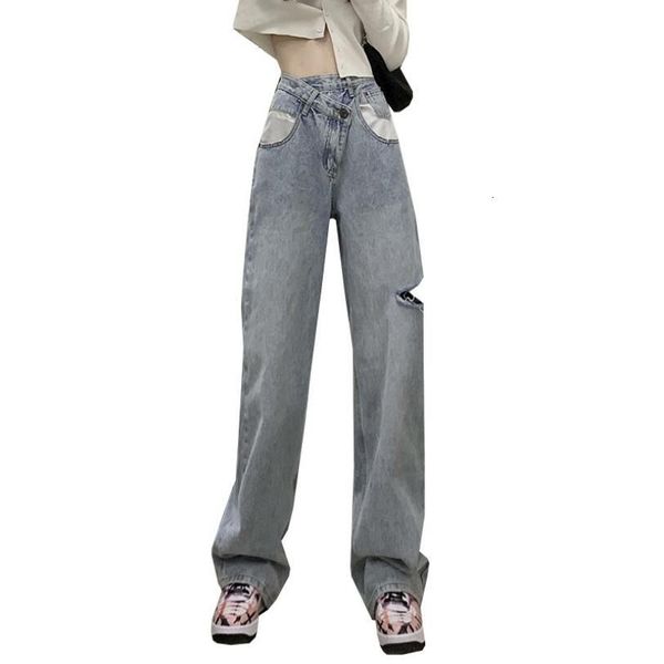 women's jeans female fashions irregular high waist and broad leg jeans loose ladies comfortable pants z2bx, Blue
women's jeans female fashions irregular high waist and broad leg jeans loose ladies comfortable pants z2bx, Blue