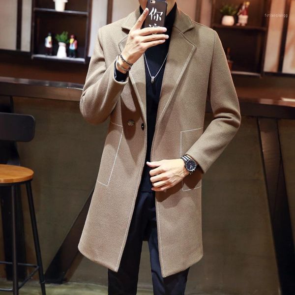 men's jackets slim large woolen coats, windmill stitches, windbreaker coats., Black;brown
men's jackets slim large woolen coats, windmill stitches, windbreaker coats., Black;brown