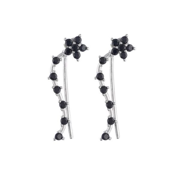 romantic copper jewelry engagement wedding for women black zircon flower earring gift stud, Golden;silver
romantic copper jewelry engagement wedding for women black zircon flower earring gift stud, Golden;silver