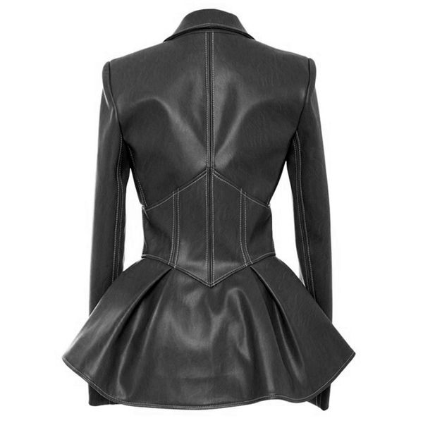 women's leather & faux fall winter jacket yellow green black long coat slim waist gothic biker outwear 3mja
women's leather & faux fall winter jacket yellow green black long coat slim waist gothic biker outwear 3mja