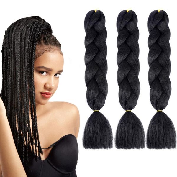 human ponytails 100g24inch jumbo crochet briads single ombre color glowing for hair wholesale synthetic extension twist braiding, Black
human ponytails 100g24inch jumbo crochet briads single ombre color glowing for hair wholesale synthetic extension twist braiding, Black