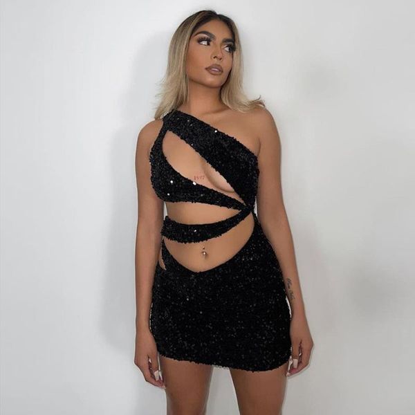 casual dresses women sequins black dress party club cutout hollow out irregular sleeveless summer one shoulder mini sundress, Black;gray
casual dresses women sequins black dress party club cutout hollow out irregular sleeveless summer one shoulder mini sundress, Black;gray