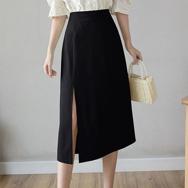 skirts four colors sweet style a-line high waist women 2021 summer elastic elegant retro split fork midi office ol skirt, Black
skirts four colors sweet style a-line high waist women 2021 summer elastic elegant retro split fork midi office ol skirt, Black