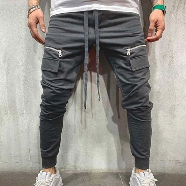 men's pants spring casual solid pencil mens zipper pockets fashion cargo summer harajuku male slim elastic trousers streetwear, Black
men's pants spring casual solid pencil mens zipper pockets fashion cargo summer harajuku male slim elastic trousers streetwear, Black