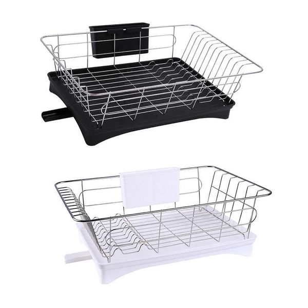 kitchen storage & organization stainless steel dish drainer drying rack with 3-piece set removable rust proof utensil holde for counter
kitchen storage & organization stainless steel dish drainer drying rack with 3-piece set removable rust proof utensil holde for counter