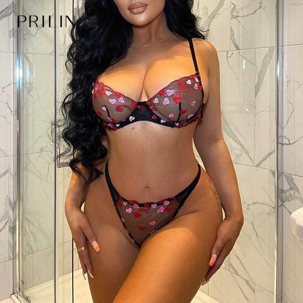 bras sets prilin women lingerie set heart embroidery push up underwire panties transparent erotic costumes sensual underwear, Red;black
bras sets prilin women lingerie set heart embroidery push up underwire panties transparent erotic costumes sensual underwear, Red;black