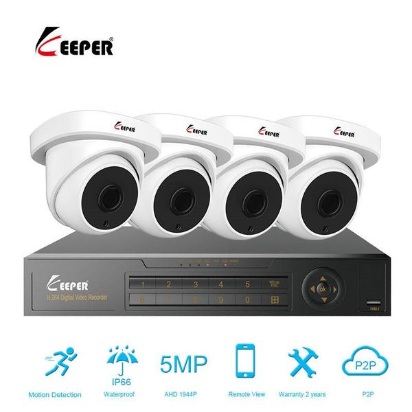 keeper 5mp cctv surveillance kit security camera system with 5pcs and a xvr recorder systems
keeper 5mp cctv surveillance kit security camera system with 5pcs and a xvr recorder systems