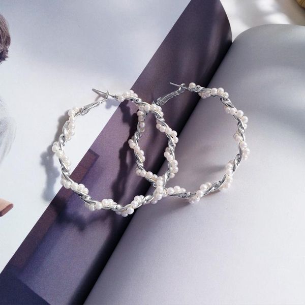 hoop & huggie gold and silver color big simulated pearl earrings for women elegant beads fashion jewelry accessories party e0126, Golden;silver
hoop & huggie gold and silver color big simulated pearl earrings for women elegant beads fashion jewelry accessories party e0126, Golden;silver