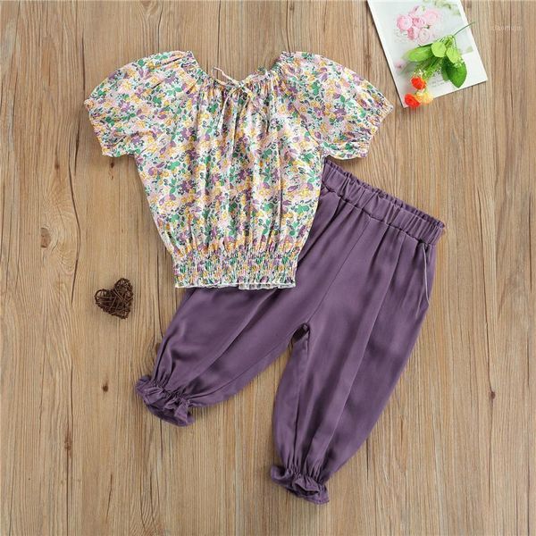 1-6 years girls outfit leisure style floral printing elastic edge short sleeve solid color anti-mosquito pants set clothing sets, White
1-6 years girls outfit leisure style floral printing elastic edge short sleeve solid color anti-mosquito pants set clothing sets, White
