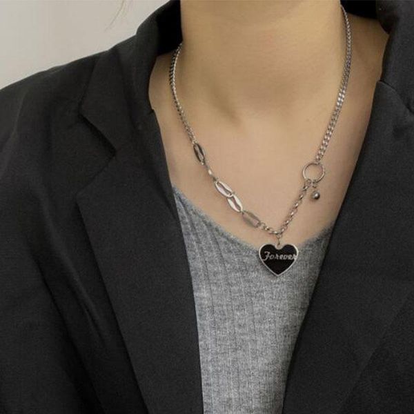 chokers indie letter black metal love heart pendant necklaces hollow curb chain alloy necklace for women female hip goblincore jewelry, Golden;silver
chokers indie letter black metal love heart pendant necklaces hollow curb chain alloy necklace for women female hip goblincore jewelry, Golden;silver
