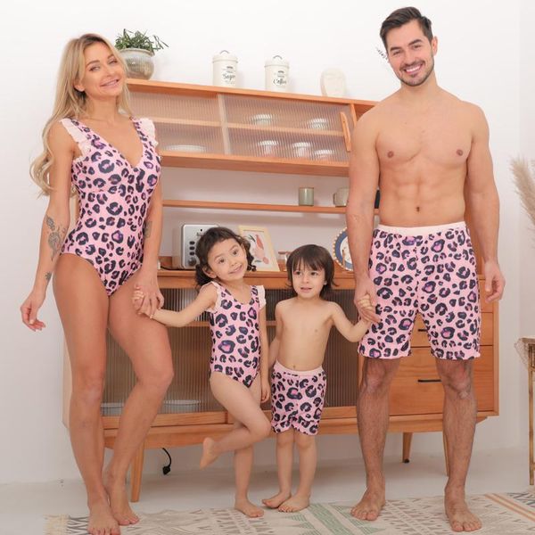 family matching outfits 2021 summer ruffle sleeve swimsuit look leopard full print pink set swimwear for mum daughter dad son, Blue
family matching outfits 2021 summer ruffle sleeve swimsuit look leopard full print pink set swimwear for mum daughter dad son, Blue