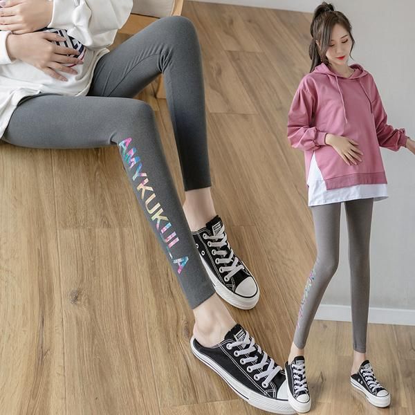 character print slim high waist pants solid color knitted cotton pregnant women leggings maternity clothes trousers 8777 bottoms, White
character print slim high waist pants solid color knitted cotton pregnant women leggings maternity clothes trousers 8777 bottoms, White