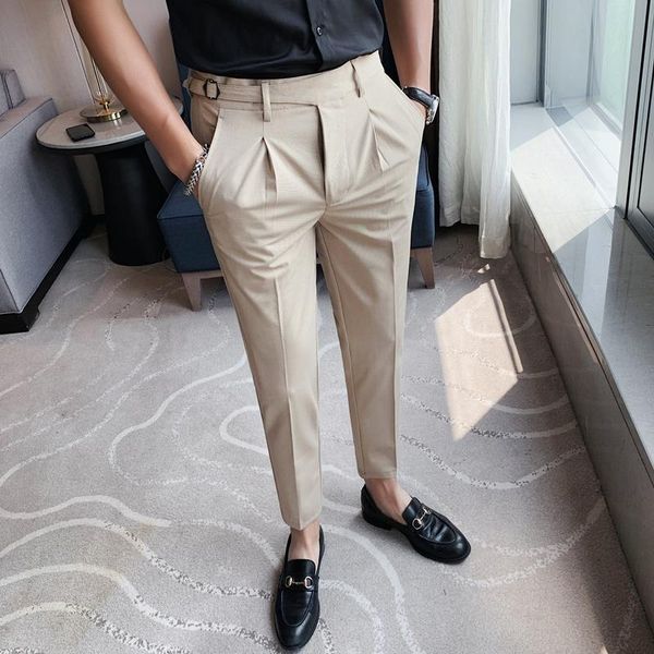 men's pants belt design trousers middle-aged men casual slim fit thin pencil for male high waist man ankle-length pant, Black
men's pants belt design trousers middle-aged men casual slim fit thin pencil for male high waist man ankle-length pant, Black