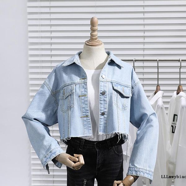 women's jackets 2021 spring autumn vintage loose short denim jacket women korean light-colored burrs single breasted outerwear female, Black;brown
women's jackets 2021 spring autumn vintage loose short denim jacket women korean light-colored burrs single breasted outerwear female, Black;brown