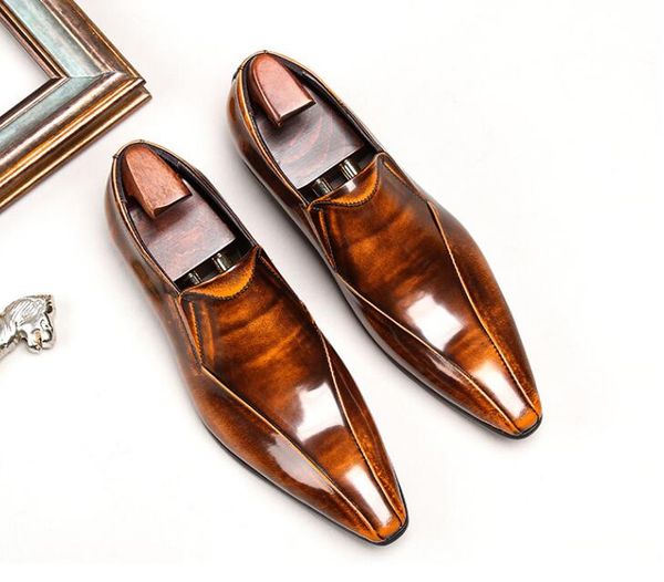 designer men cowhide loafers dress shoes genuine leather luxury fashion business casual party wedding bridegroom shoes pointed toe elastic b, Black
designer men cowhide loafers dress shoes genuine leather luxury fashion business casual party wedding bridegroom shoes pointed toe elastic b, Black