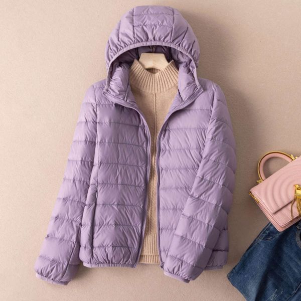 down jacket winter women's wear light hooded short fashion warm white duck down, Black
down jacket winter women's wear light hooded short fashion warm white duck down, Black