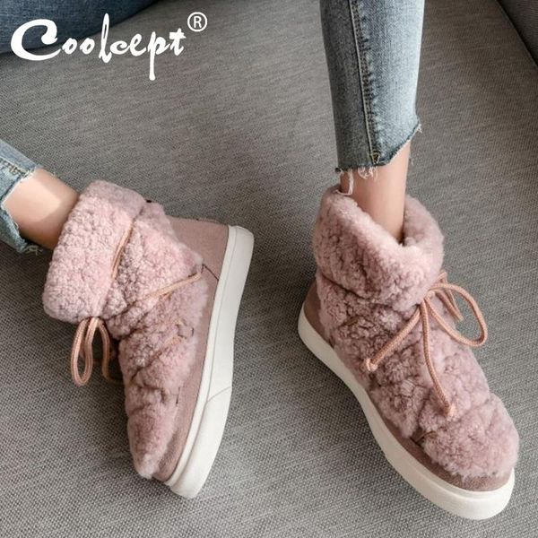 boots coolcept real leather women snow warm fur winter shoes woman fashion platform plush short boot footwear size 34-42, Black
boots coolcept real leather women snow warm fur winter shoes woman fashion platform plush short boot footwear size 34-42, Black