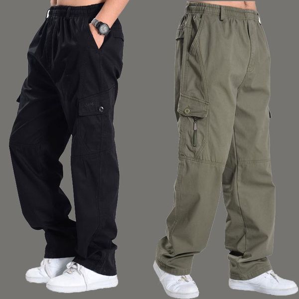 men's pants 2021 winter men cargo thick elastic waist trousers military casual cotton tactical militaire homme large size, Black
men's pants 2021 winter men cargo thick elastic waist trousers military casual cotton tactical militaire homme large size, Black