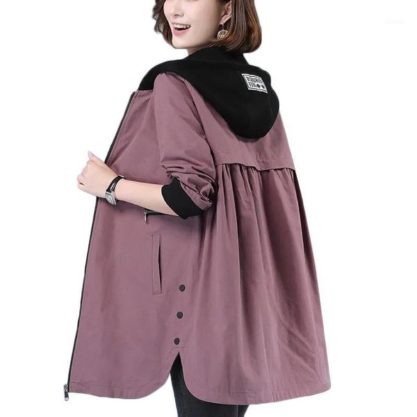 women's trench coats spring autumn windbreaker female korean mid long hooded outerwear loose plus size women's coat casual ah690, Tan;black
women's trench coats spring autumn windbreaker female korean mid long hooded outerwear loose plus size women's coat casual ah690, Tan;black