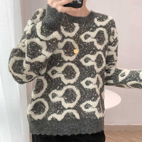 simple winter knitted sweater women retro hit color long sleeve round neck loose pullover modern women's sweaters, White;black
simple winter knitted sweater women retro hit color long sleeve round neck loose pullover modern women's sweaters, White;black