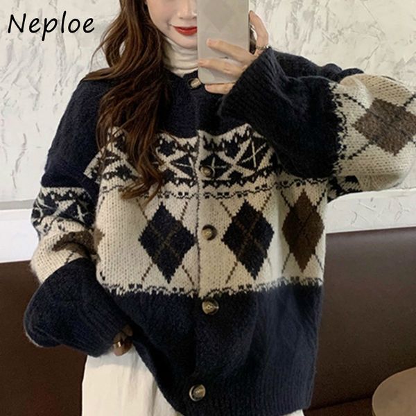 neploe autumn winter single breasted cardigans japan style o-neck jacket chic geometric pattern panelled sweaters women 210423, White
neploe autumn winter single breasted cardigans japan style o-neck jacket chic geometric pattern panelled sweaters women 210423, White
