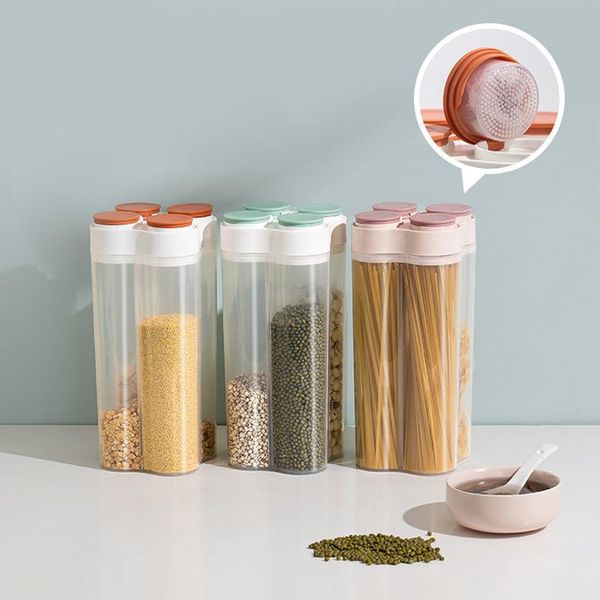 in 1multigrain sealed can with independent desiccant box kitchen storage whole grain practical household organizer bottles & jars