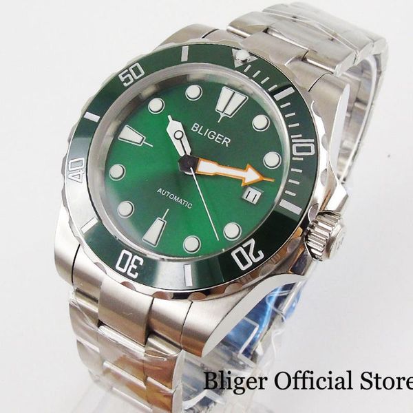 wristwatches green 40mm automatic wristwatch men sapphire glass steel band date window miyota/mingzhu movement, Slivery;brown
wristwatches green 40mm automatic wristwatch men sapphire glass steel band date window miyota/mingzhu movement, Slivery;brown