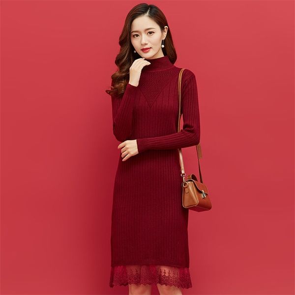 spring and autumn sweater women's long korean loose half turtleneck knitted bottoming skirt 210427, White;black
spring and autumn sweater women's long korean loose half turtleneck knitted bottoming skirt 210427, White;black