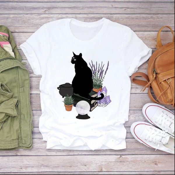 cat watercolor fashion cartoon women t shirt printing kawaii graphic print tee, White
cat watercolor fashion cartoon women t shirt printing kawaii graphic print tee, White