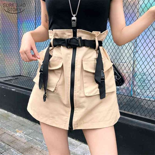 summer a line zipper harajuku mini skirt with belt women's s pockets sashes ladies short tool 9780 210506, Black
summer a line zipper harajuku mini skirt with belt women's s pockets sashes ladies short tool 9780 210506, Black