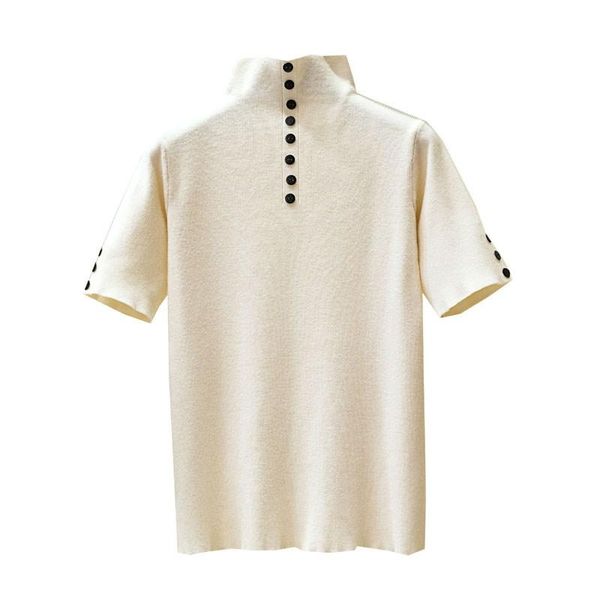 women's sweaters spring autumn style slim knit short sleeve sweater half base turtleneck women thin pullover re2522, White;black
women's sweaters spring autumn style slim knit short sleeve sweater half base turtleneck women thin pullover re2522, White;black